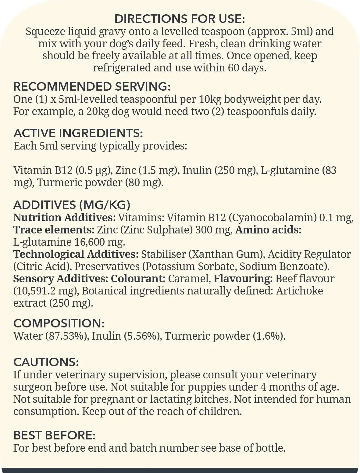 Prebiotic & Probiotic Digestive Gravy for Dogs - Gut Health Support, Soothes Sensitive Stomachs, Reduces Gas & Bloating - 290ml Beef Flavor