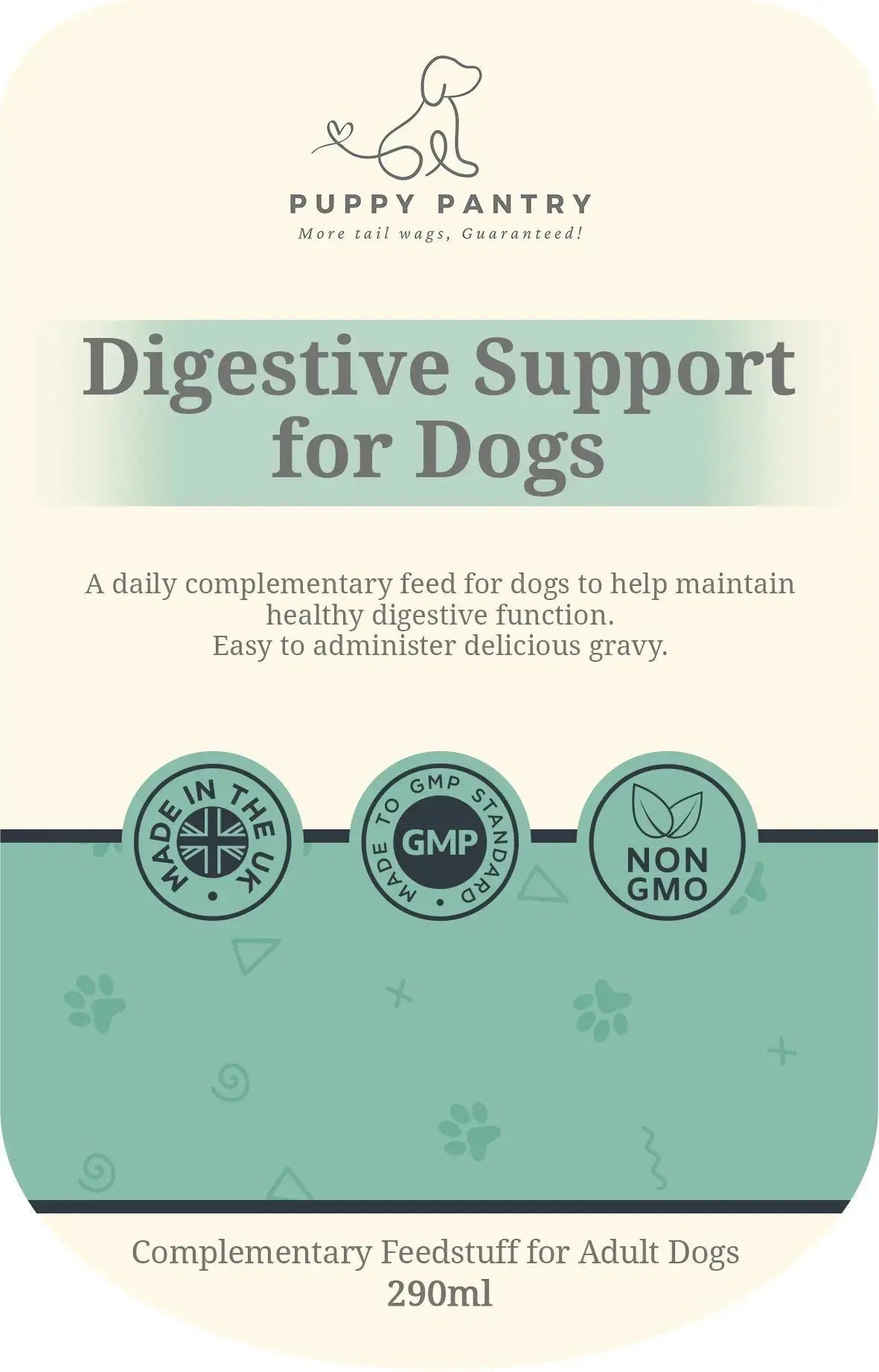 Prebiotic & Probiotic Digestive Gravy for Dogs - Gut Health Support, Soothes Sensitive Stomachs, Reduces Gas & Bloating - 290ml Beef Flavor