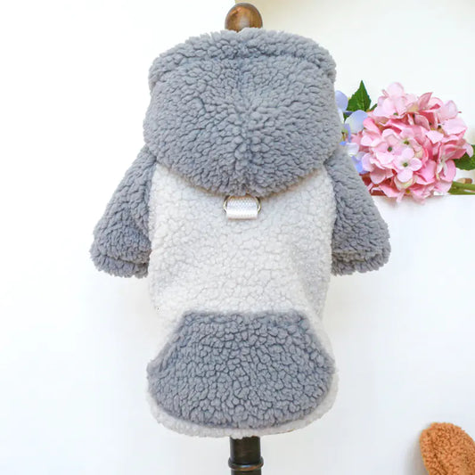 Warm Fleece Pet Hoodie for Fall and Winter
