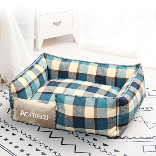 Removable Washable Velvet Pet Kennel Mat for Cats & Dogs