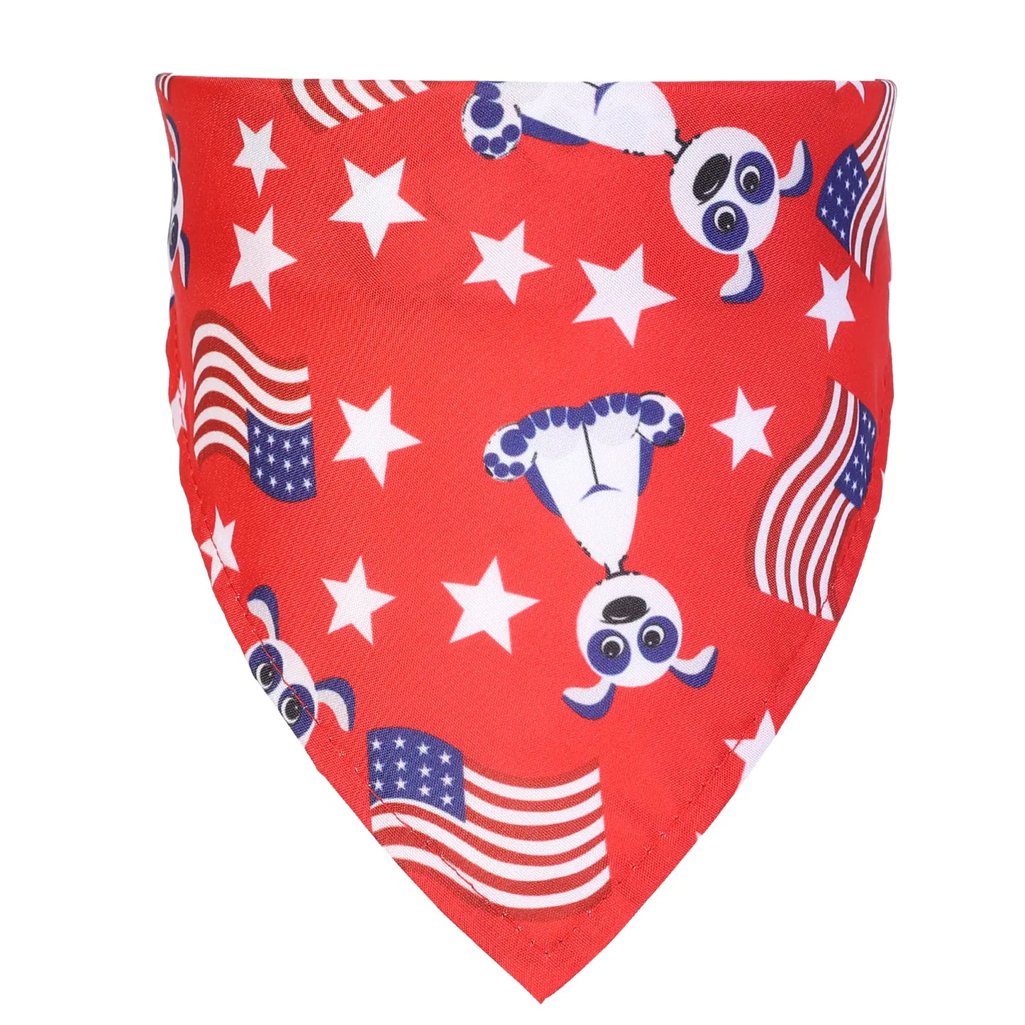 American Flag Pet Slobber with Single Layer Print
