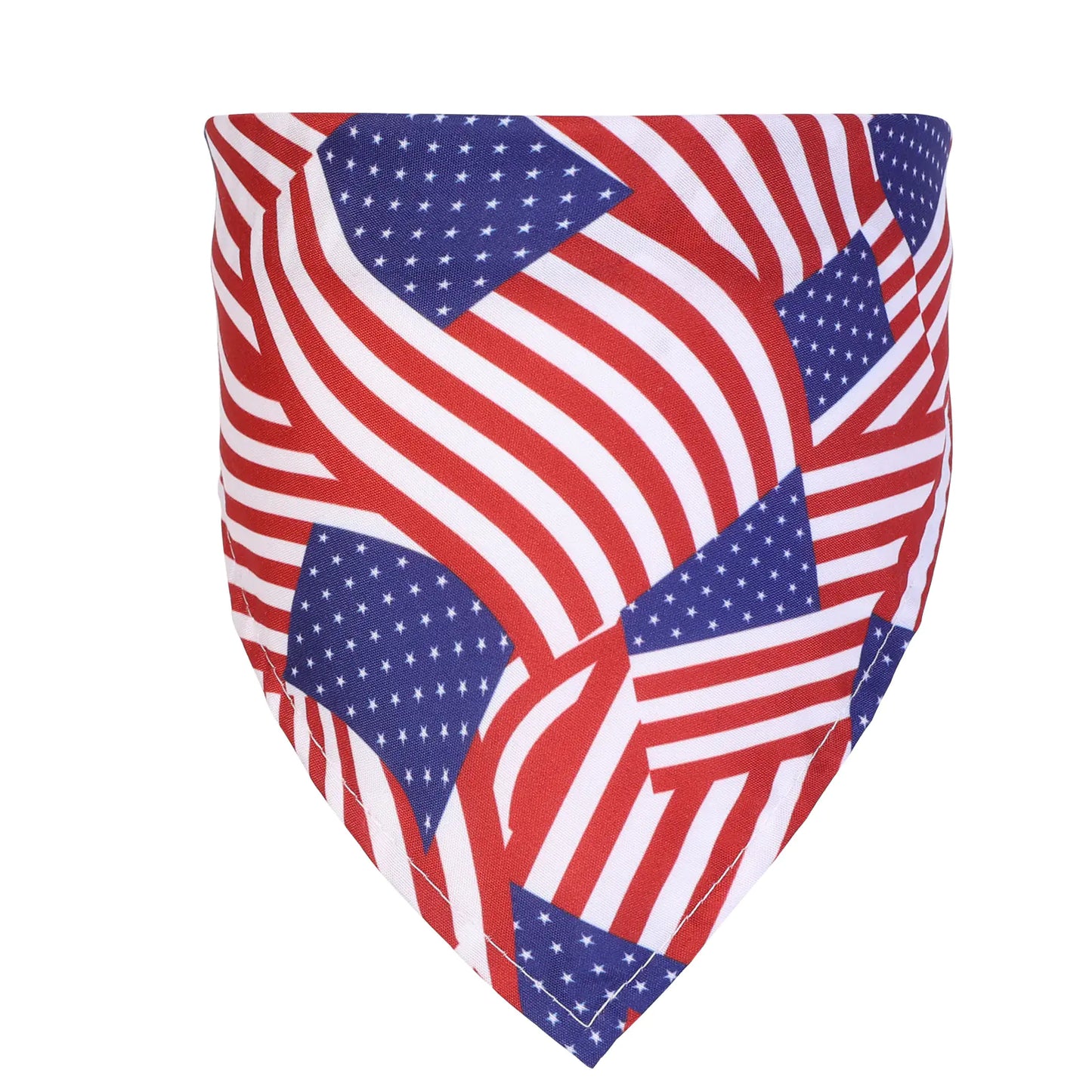 American Flag Pet Slobber with Single Layer Print